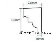 产品分解图型 - 檐口线，型号：SX311-YK-3，规格：230x310mm(3) - 雅安三象EPS建材 ya.sx311.cc